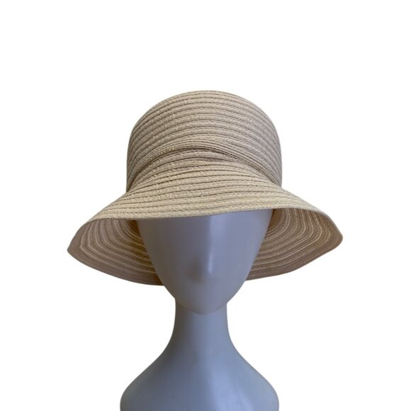 Physician Endorsed Accessories - Physician Endorsed Women's Beige Wide Brim Adjustable Sun Hat With Bow One Size